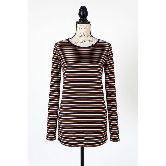 Michael Kors Women’s Striped Long Sleeve Top Size Small – Casual Knit Tee - Picture 1 of 4